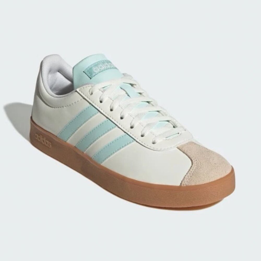 NWT Adidas VL Court Base Sneakers White Blue Gum - Picture 12 of 12